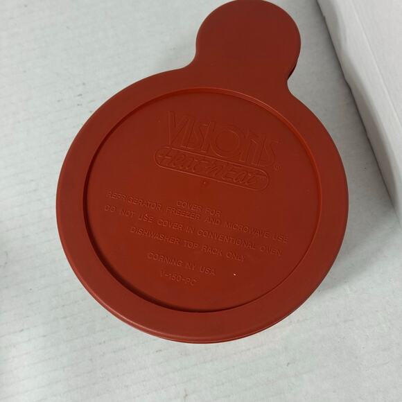 Vintage Corning Visions Amber Glass Heat 'n' Eat Dish w/ Lid V 150 PC - Picture 3 of 8